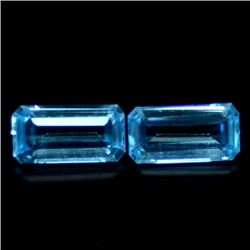 LOT OF 3.83 CTS OF BLUE BRAZILIAN TOPAZ - 2 PCS