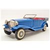 Image 1 : VINTAGE TIN FRICTION TOY BLUE CONVERTIBLE CAR
