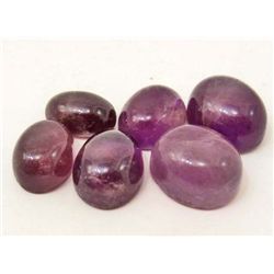 LOT OF 27.5 CTS OF AFRICAN PURPLE AMETHYSTS - 6 PCS