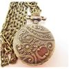 Image 3 : SKULL STAR FACE ORNATE POCKET NECKLACE WATCH