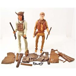 VINTAGE 1970'S MARX JOHNNY WEST 2 12" FIGURES AND ACCESSORIES