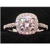 Image 1 : PLATINUM & RHODIUM PLATED WHITE TOPAZ RING - SIZE 7