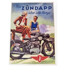 MIS ZUNDAPP MOTORCYCLES 8 X 10 GICLEE CANVAS PRINT