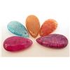 Image 1 : LOT OF 93 CTS DRAGON VEINS AGATE TEARDROP GEMSTONES 5 PCS