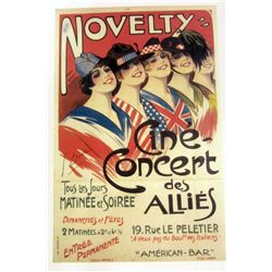 NOVELTY CINE-CONCERT ALLIES 8 X 10 GICLEE CANVAS PRINT