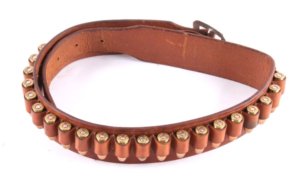 45 ACP Ammo Leather Belt This is a Hand Made heavy