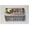 Image 1 : VINTAGE TREASURE CHEST TIN WITH CONTENTS