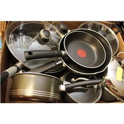SET OF 7 TEFAL PANS