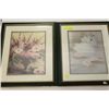 Image 1 : SET OF TWO SWAN AND FLOWER PICTURES