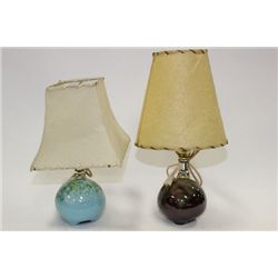 PAIR OF ROUND LAMPS