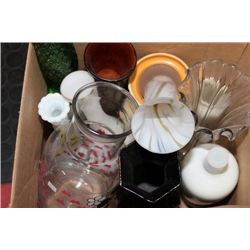 BOX OF VASES