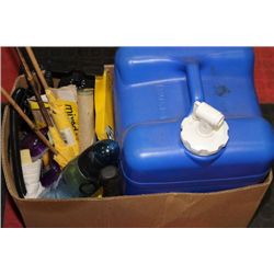 BOX OF CAMPING SUPPLIES