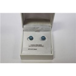 10K GOLD EARRINGS W/ CRYSTAL WORKS ON CHOICE