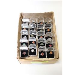 BOX OF 20 NATURAL STONE LADIES RINGS