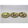 Image 1 : SET OF 3 VINTAGE BRASS COLLECTOR PLATES