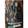 Image 1 : BOX OF MISC. (PARTY LIGHTS, CANDLE HOLDERS, ETC.)