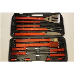 18PC. BBQ SET (NEW IN BLACK CASE)
