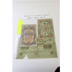 RUSSIAN 3 NOTES, 1905-1917