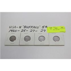 USA 4 x 5 CENT, 1920-1929