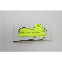 NAZI PFENNIG COINS 1/5/10  X3