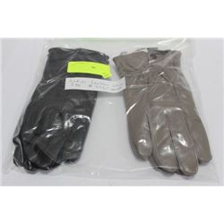 2 PACK OF LADIES LEATHER GLOVES ON CHOICE: SIZE S
