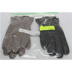 2 PACK OF LADIES LEATHER GLOVES ON CHOICE: SIZE L