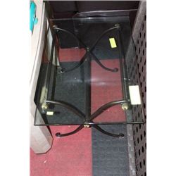 GLASS TOP END TABLE