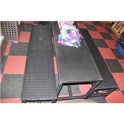 VINYL RATTAN PICNIC TABLE