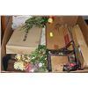 Image 1 : BOX WITH ARTIFICIAL FLOWERS