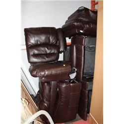 UNASSEMBLED 2 PC RECLINING SOFA AND LOVE SEAT