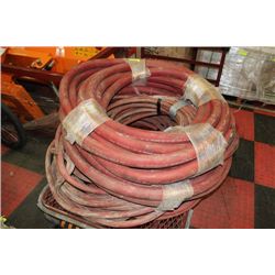 ASSORTED RUBBER HOSES (200 PSI 1-1/2" W FITTINGS)