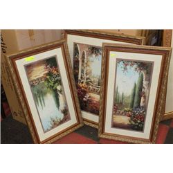 SET OF 3 SHOWHOME FRAMED PICTURES