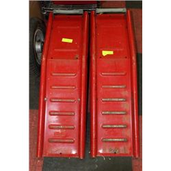 PAIR OF METAL CAR RAMPS