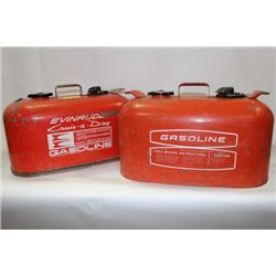 2 EVINRUDE METAL FUEL TANKS FOR BOATS