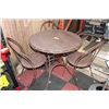 Image 1 : VINTAGE METAL TABLE & 3 CHAIRS
