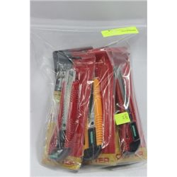 BAG OF NEW UTILITY KNIVES