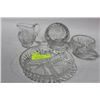 Image 1 : ESTATE 4 PC PINWHEEL CRYSTAL CREAM AND SUGAR
