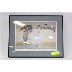 JOHN NEWBY FRAMED HOCKEY PRINT ON CHOICE: