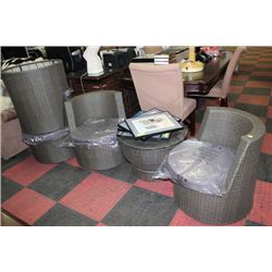 NEW STACKABLE 5 PC PATIO FURNITURE SET