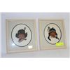Image 1 : PAIR OF NEEDLEPOINT NATIVE PICTURES