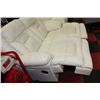 Image 2 : NEW WHITE LEATHER RECLINING SOFA AND LOVE SEAT