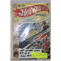 HOT WHEELS COMIC #2 OF 6 JUNE 1970