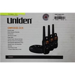 UNIDEN 3 PACK 2 WAY RADIO 30 MILE RANGE