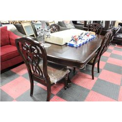 NEW IN BOX WOOD TABLE W LEAF AND 4 WOOD AND