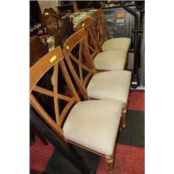 SET OF 4 X-BACK SIDECHAIRS
