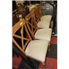 Image 1 : SET OF 4 X-BACK SIDECHAIRS