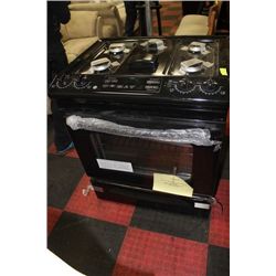 #5 BLACK GE GAS TOP SLIDE IN RANGE W 7 DAY