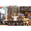 Image 1 : ESTATE BUFFET AND HUTCH W TABLE AND 6 WICKER