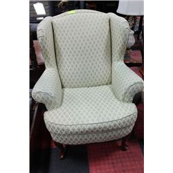 FABRIC WING BACK PARLOUR CHAIR
