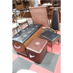 STORAGE TRUNK SOLD W STOOL AND VALET SEAT